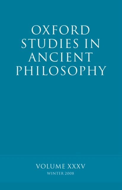 Oxford Studies in Ancient Philosophy XXXV