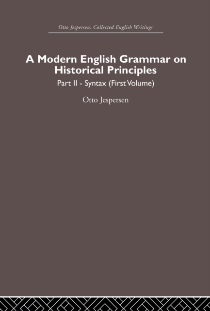 Modern English Grammar on Historical Principles
