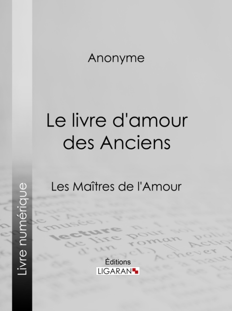 Le livre d'amour des Anciens