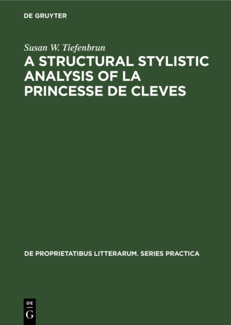 structural stylistic analysis of La princesse de Cleves