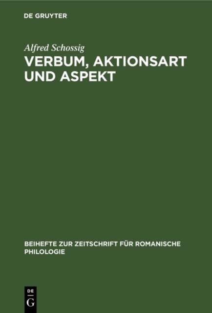 Verbum, Aktionsart und Aspekt