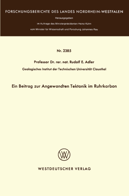 Ein Beitrag zur Angewandten Tektonik im Ruhrkarbon
