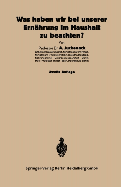 Was haben wir bei unserer Ernährung im Haushalt zu beachten?
