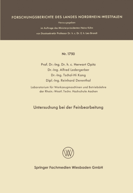 Untersuchung bei der Feinbearbeitung