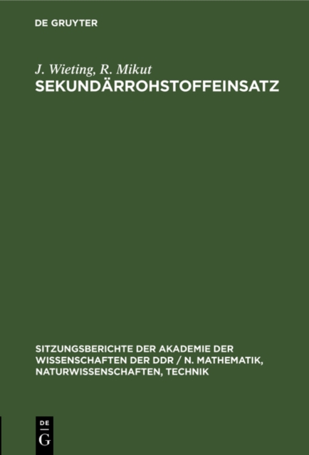 Sekundarrohstoffeinsatz