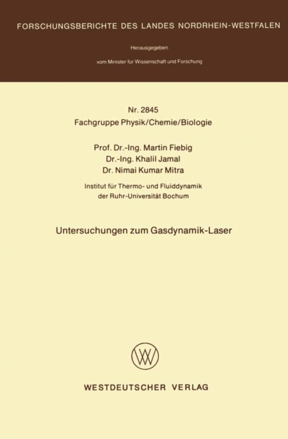 Untersuchungen zum Gasdynamik-Laser