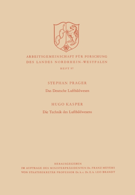 Das deutsche Luftbildwesen / Die Technik des Luftbildwesens