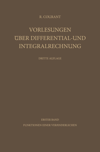 Vorlesungen über Differential- und Integralrechnung