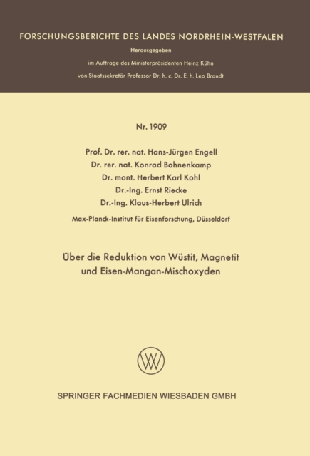 Über die Reduktion von Wüstit, Magnetit und Eisen-Mangan-Mischoxyden