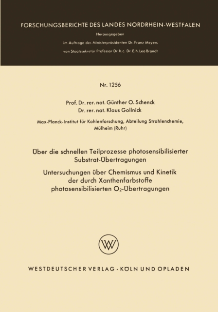 Über die schnellen Teilprozesse photosensibilisierter Substrat-Übertragungen