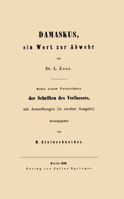 Damaskus, ein Wort zur Abwehr