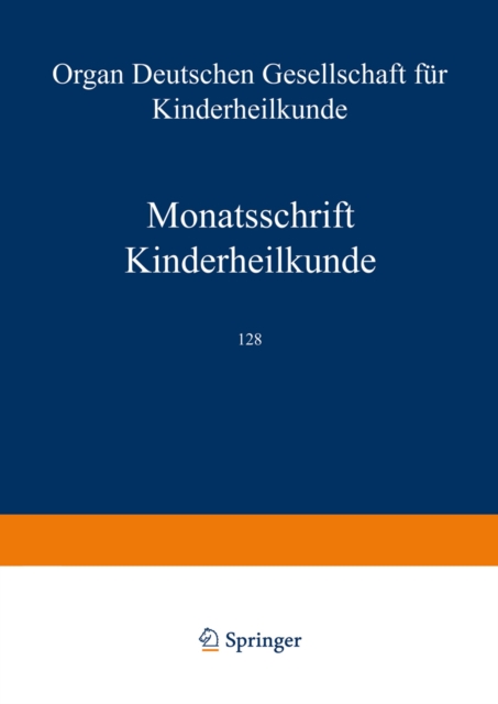 Monatsschrift Kinderheilkunde