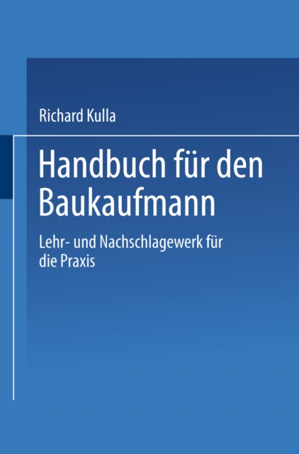 Handbuch für den Baukaufmann