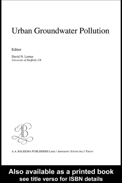 Urban Groundwater Pollution