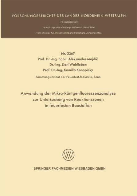 Anwendung der Mikro-Röntgenfluoreszenzanalyse zur Untersuchung von Reaktionszonen in feuerfesten Baustoffen