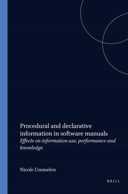 Procedural and declarative information in software manuals