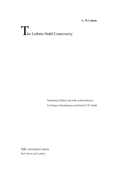 Leibniz-Stahl Controversy