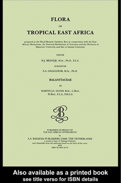 Flora of tropical East Africa - Balanitaceae (2003)