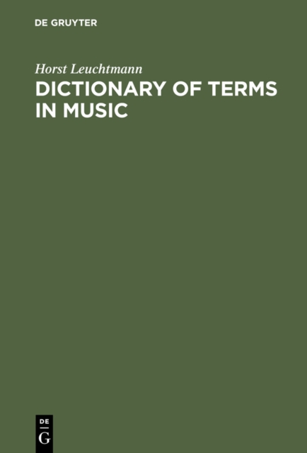 Dictionary of Terms in Music / Worterbuch Musik