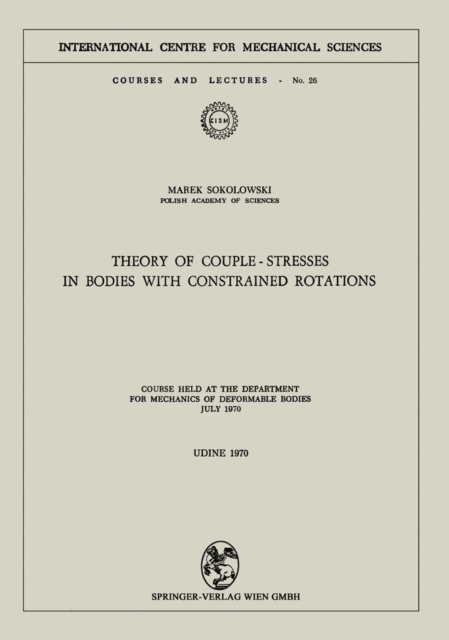 Theory of Couple-Stresses in Bodies with Constrained Rotations