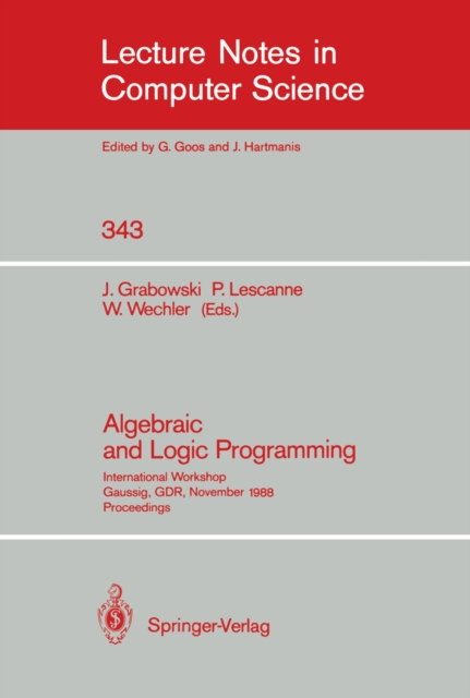 Algebraic and Logic Programming