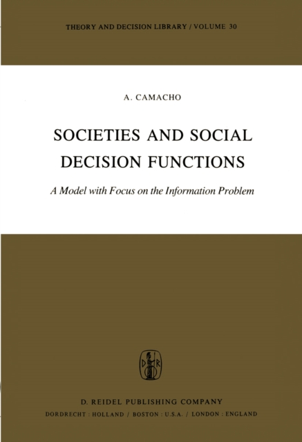 Societies and Social Decision Functions