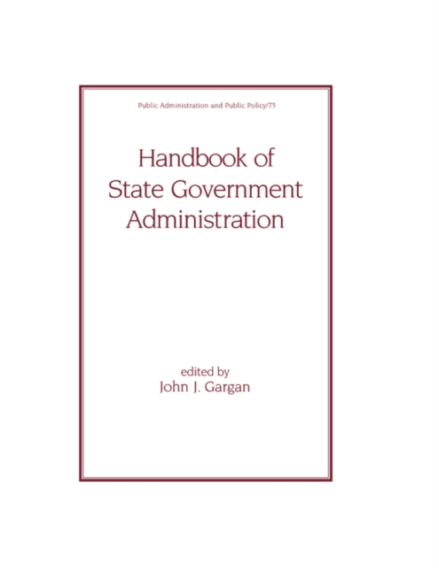 Handbook of State Government Administration