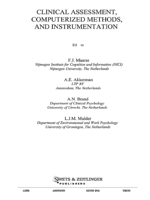 Clinical Assessment, Computerized Methods, and Instrumentation