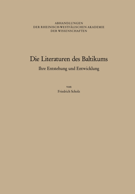 Die Literaturen des Baltikums