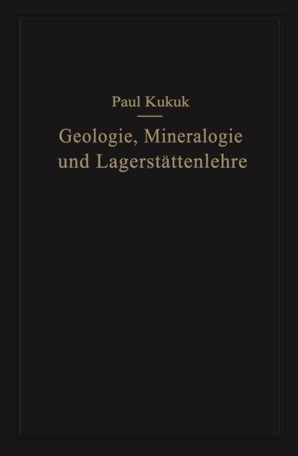 Geologie, Mineralogie und Lagerstättenlehre