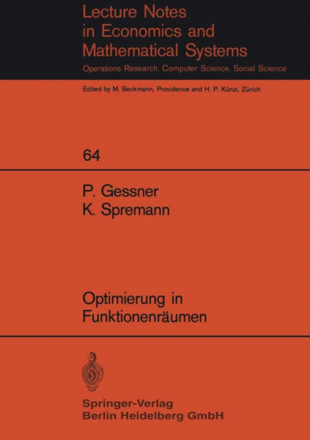 Optimierung in Funktionenräumen