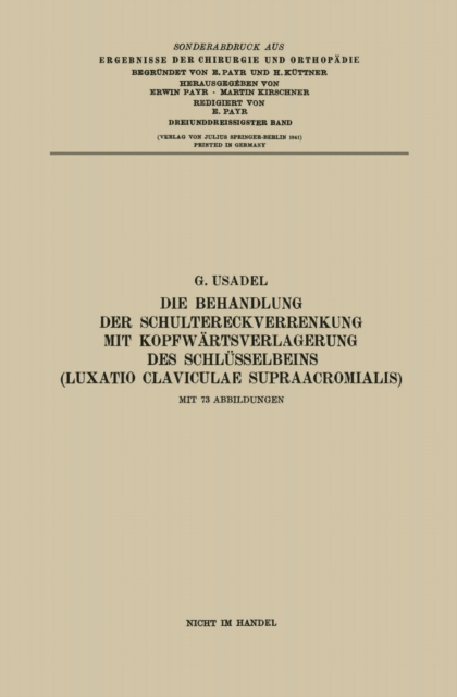 Die Behandlung der Schultereckverrenkung mit Kopfwärtsverlagerung des Schlüsselbeins (Luxatio Claviculae Supraacromialis)