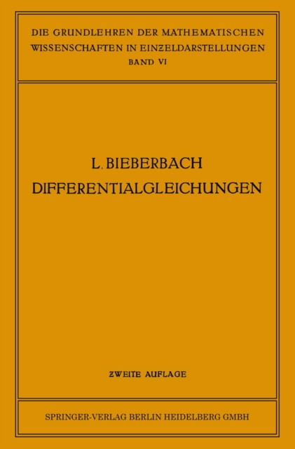 Theorie der Differentialgleichungen
