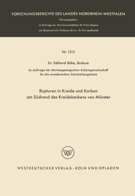Rupturen in Kreide und Karbon am Südrand des Kreidebeckens von Münster