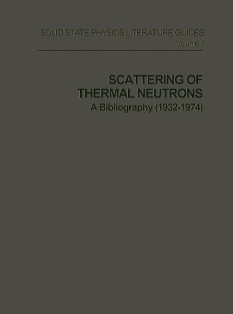 Scattering of Thermal Neutrons