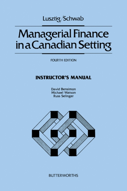 Managerial Finance in a Canadian Setting