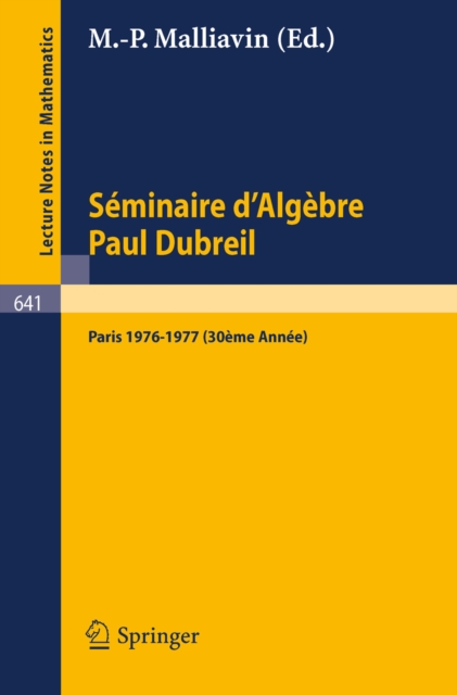 Seminaire d'Algebre Paul Dubreil