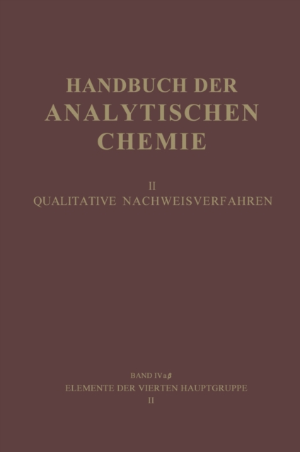 Elemente der Vierten Hauptgruppe II