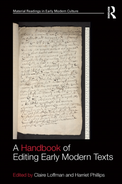 Handbook of Editing Early Modern Texts