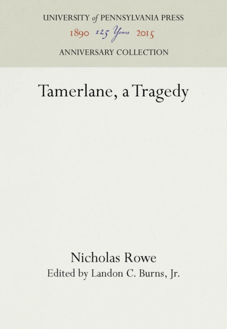 Tamerlane, a Tragedy