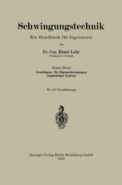 Schwingungstechnik. Ein Handbuch für Ingenieure