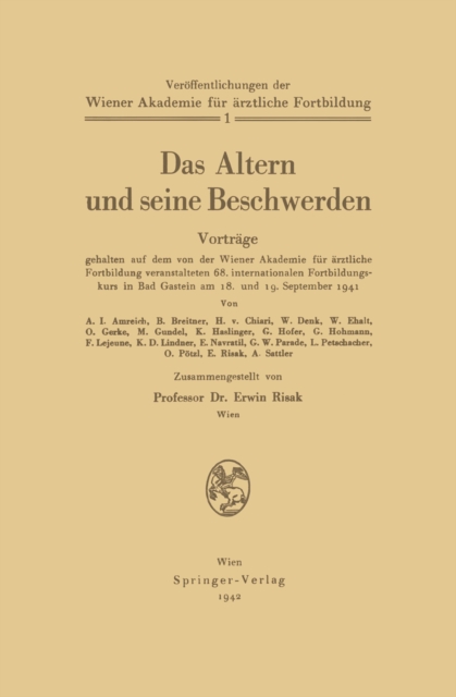 Das Altern und seine Beschwerden