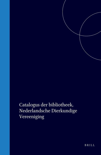 Catalogus der bibliotheek, Nederlandsche Dierkundige Vereeniging
