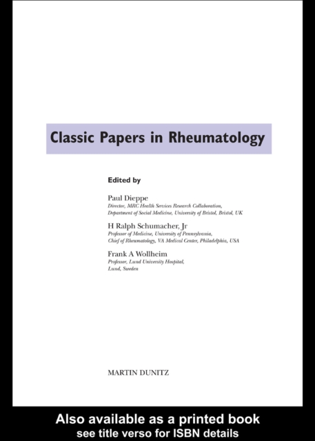 Classic Papers in Rheumatology