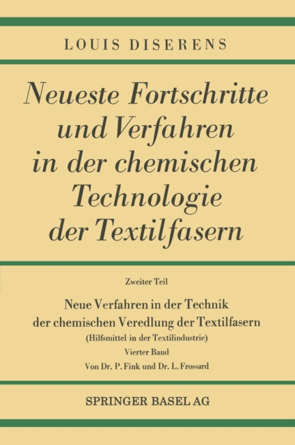 Neue Verfahren in der Technik der chemischen Veredlung der Textilfasern