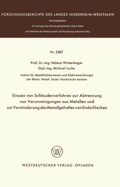 Einsatz von Schleuderverfahren zur Abtrennung von Verunreinigungen aus Metallen und zur Verminderung des Metallgehaltes von Endschlacken