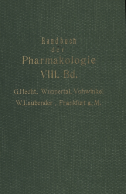 Handbuch der Experimentellen Pharmakologie