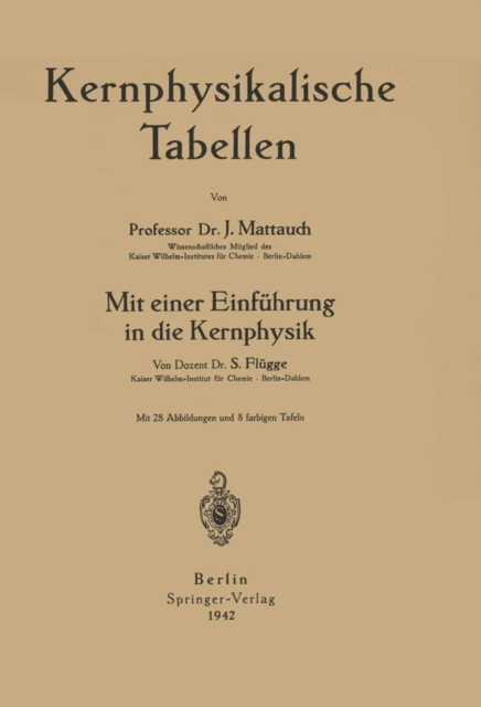 Kernphysikalische Tabellen