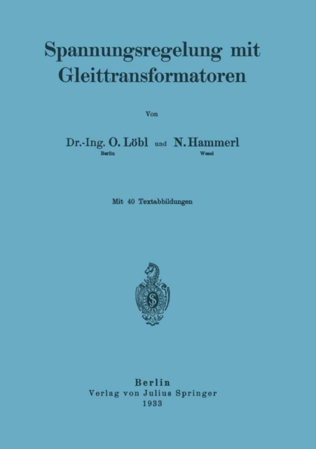 Spannungsregelung mit Gleittransformatoren