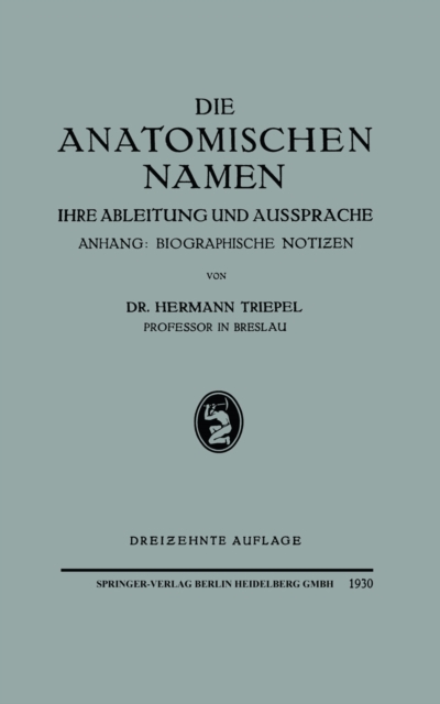 Die Anatomischen Namen